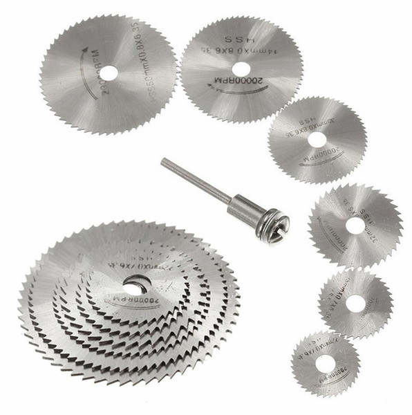 7pcs Mini HSS Circular Saw Blade Rotary Tool For Dremel Metal Cutter Power Tool Set Wood Cutting Discs Drill Woodworking Tool