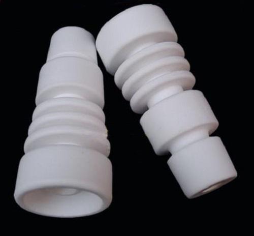 Domeless Ceramic Nail Fits to Both 14mm & 18mm with Male Glass jonit vs GR2 Titanium Nail