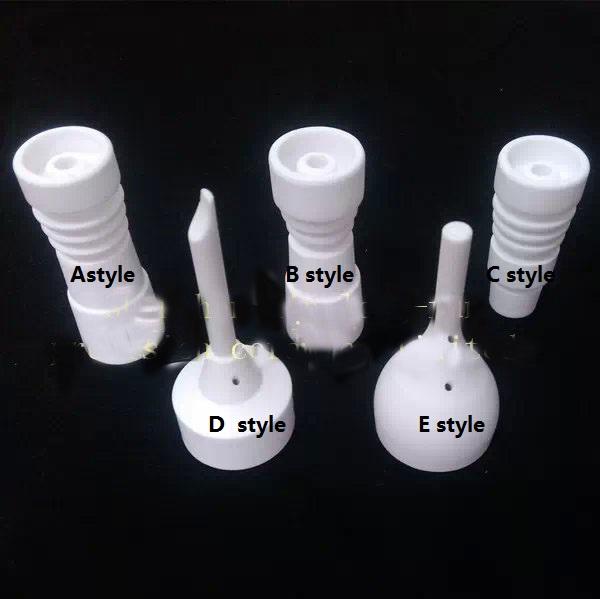 14mm 18mm domeless Ceramic Nails with male female glass joint ceramic domeless nail ceramic nail file VS GR2 titanium nail