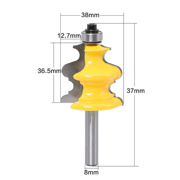 Woodworking milling Cutter Tool 8mm Shank Lock Router Bit tongue-and-groove tooling