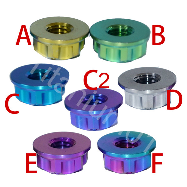 2 X Ti Axle Nut M8 Hexagon Titanium Flange Nut Motorcycle Rear Axle Titanium Screw Nuts Ti Fastener Multicolor