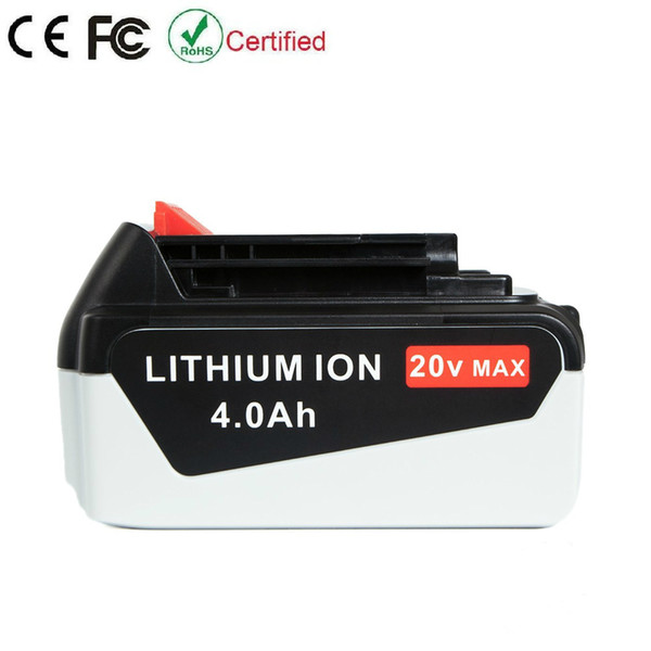 20V Battery for Black & Decker LB20 LBXR20 LBX4020 LB2X4020 Power Tools 20V Max 4.0Ah Li-ion Battery LCS120 LDX120C LDX120SB LGC120 LSW20