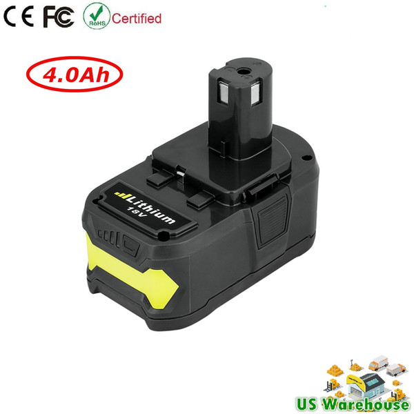 18V Replacement Li-ion Battery for Ryobi 18-Volt ONE+ Cordless Drill Power Tool P102 P103 P105 P107 P108 P200 P2002 P201 Battery 18V 4.0Ah