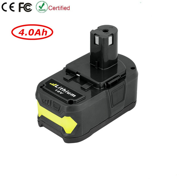 18V 4.0Ah Replacement Li-ion Battery for Ryobi ONE+ Cordless Drill Power Tool P102 P103 P105 P107 P108 P200 P2002 P201 Battery 18V 4.0Ah