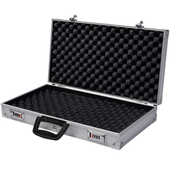 Aluminum New Framed Locking Gun Pistol HandGun Lock Box Hard Storage Carry Case