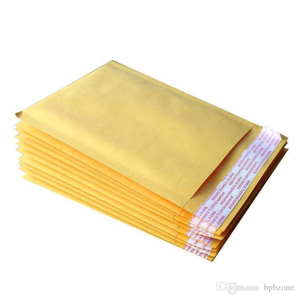 50pcs Small Kraft Bubble Mailers Padded Envelopes Bags 130x210+40mm Externally Mail Bags kraft and PE bubble