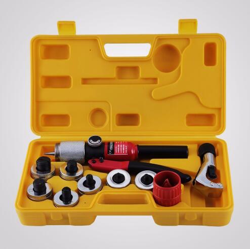 Hydraulic Tube Expander Swaging 7 Lever Expander Tools Kit HVAC Tool with Case Tubing Expanding Swaging Kit