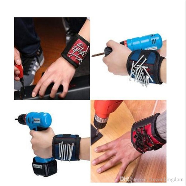 Magnetic Wristband Pocket Tool Belt Pouch Bag Screws Holder Holding Tools Magnetic bracelets Practical strong Chuck wrist Toolkit 2019ayq