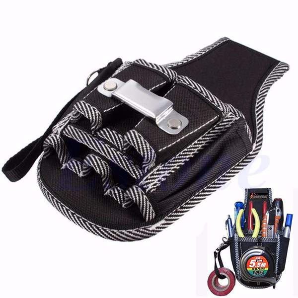 Wholesale-9in1 Electrician Waist Pocket Belt Tool Pouch Bag Screwdriver Utility Kit Holder