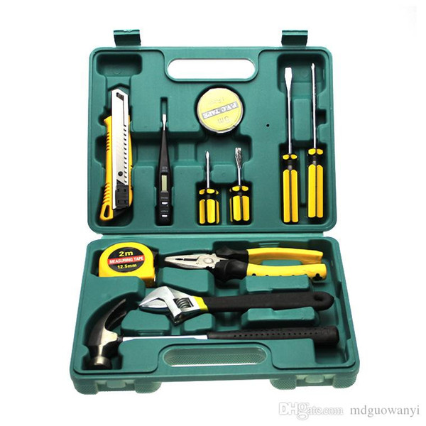 Free shipping 12 sets household group set tools Car emergency kit combination suit Hardware manual toolbox