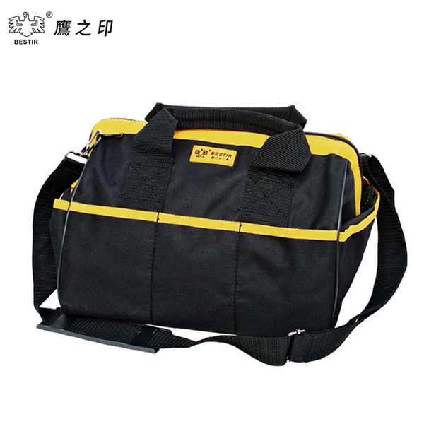 Wholesale-BESTIR Three Size THE Small PVC Fabric Oxford Tool bags Waterproof Case handbag Toolkit With Knapsack Belt 05131