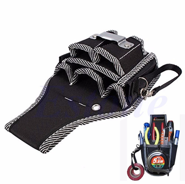 Wholesale-9 in1 Electrician Waist Pocket Belt Tool Pouch Bag Screwdriver Utility Kit Holder Oxford Cloth