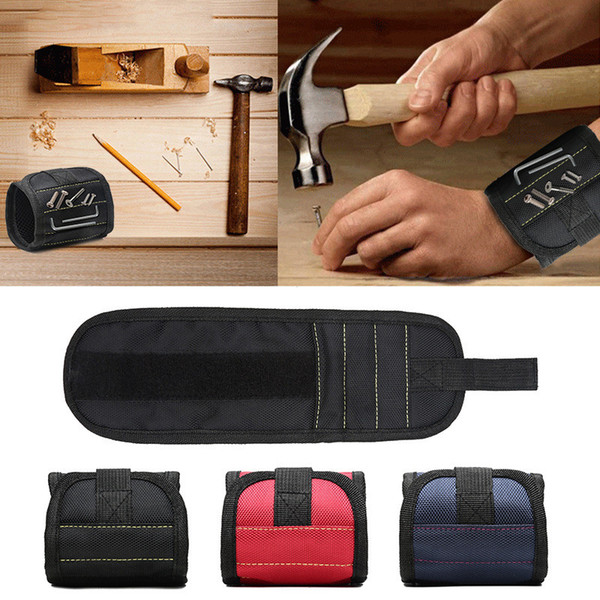 Magnetic Wristband Pocket Tool Belt Pouch Bag Screws Holder Holding Tools Magnetic bracelets Practical strong Chuck wrist Toolkit D84