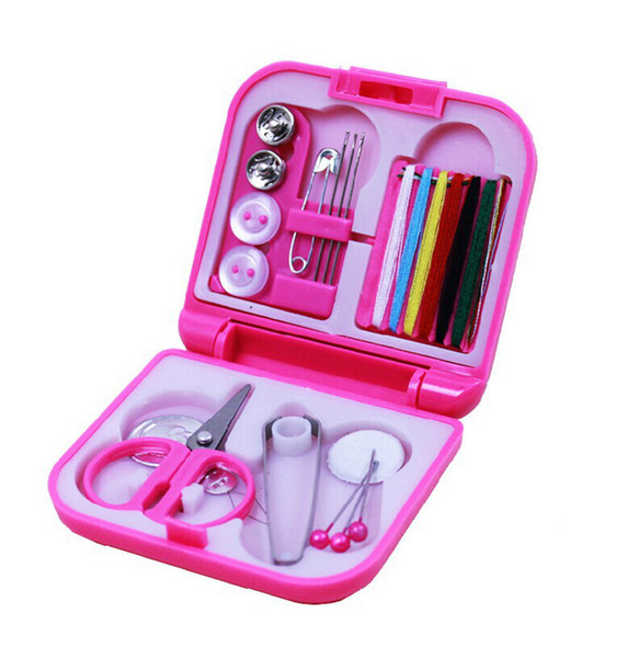 Sewing Box Sets Needle Threads Storage Box Portable Travel Scissor Thimble Buttons Pins Home Tools Travel Sewing Kit