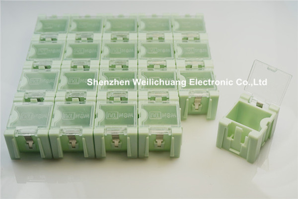 50pcs High Quality SMD SMT Electronic Component Mini Storage Box / Practical Jewelry Storage Case Transparent Cover