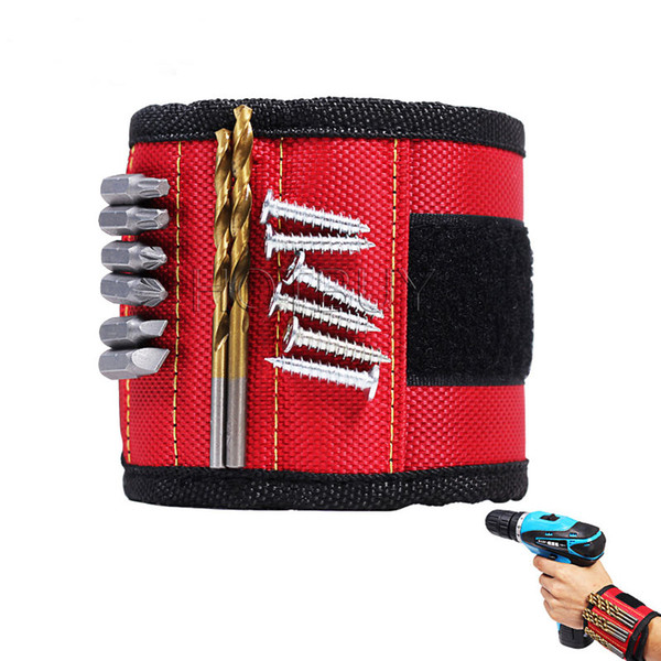 Magnetic Wristband Pocket Tool Belt Pouch Bag Screws Holder Holding Tools Magnetic bracelets Practical strong Chuck wrist Toolkit #4529