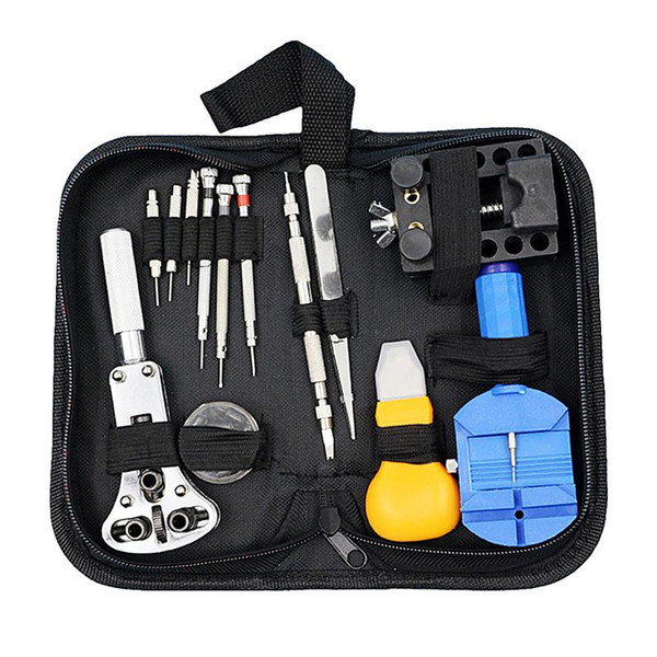 Wholesale- Durable Portable Watch Repair Tool Kit Watchband Link Remover Zipper Case Watch maker Portable Watch Repair Tool