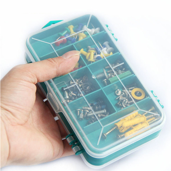 Freeshipping Transparent Tool Box Double-Side Plastic ToolBox Storage Tool Multifunction Tool case