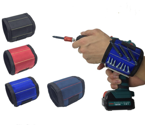 Wholesale Magnetic Wristband Pocket Tool Belt Pouch Bag Screws Holder Holding Tools Magnetic bracelets Practical strong Chuck wrist Toolkit