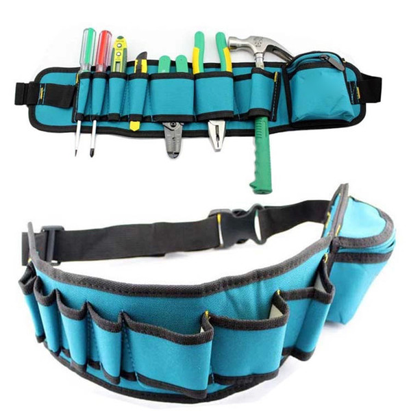 Carpenter Rig Hammer Tool Bag Waist Pockets Electrician Tool Pouch Holder Pack Men Multi-Pockets Tool Bag Utility Pouch Belt Bag