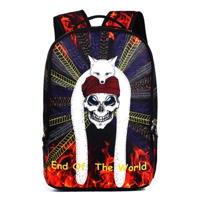 Vogue of new fund of 2018 outdoor travel bag trend skull boy students travel backpack backpack