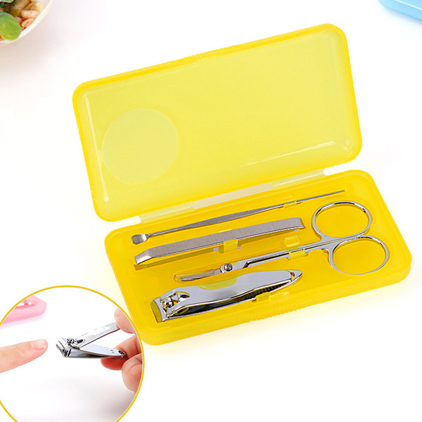 Home creative stainless steel scissors, finger clippers, nail clippers, manicure pliers, toenail tool sets 4 piece suits