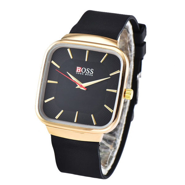 2019 Hot Sale luxury Boss Mens Business Watches High Quality Quartz Movement Wristwatch Casual Silicone Watch