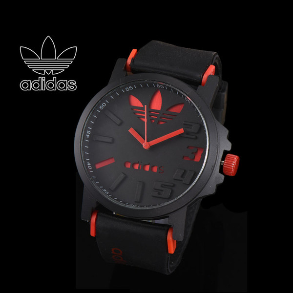 2019 Hot Sale ADID Sports Women Mens Watches High Quality Quartz Movement Wristwatch Silicone Straps Watch