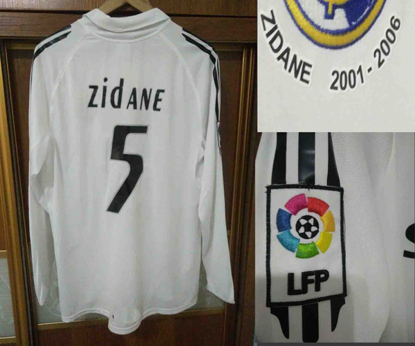 2006 Farewell ZIDANE Jersey Memory Retro Soccer Jersey Zidane 2001-2006 Vintage Football With Match Details Patch