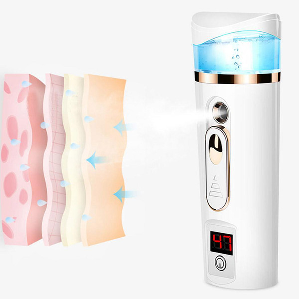 Nano Mist Spray 3 in 1 Moisture Tester/Charging Bank/Water Sprayer Fashion Mini Skin Test Face Moisturizing Beauty Instruments RRA889