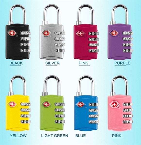 New Optional TSA Customs locks 4 Digit Code Combination Lock Resettable Travel Luggage Padlock Suitcase High Security I403