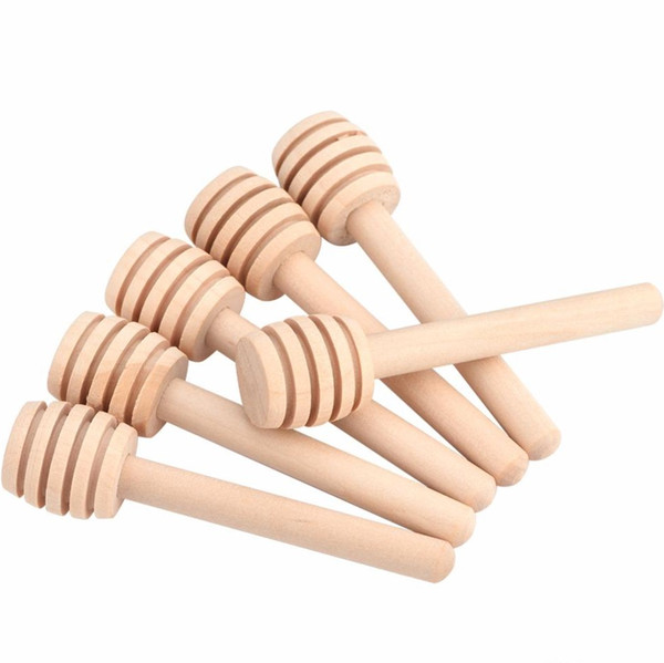 2017 hot sale 8cm long Mini Wooden Honey Stick Honey Dippers Party Supply Spoon Stick Honey Jar Stick