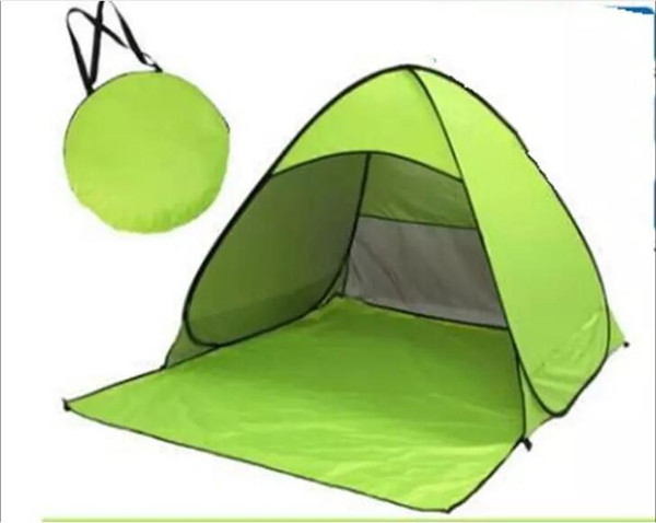 Top Quality ! Automatic Open Tent Instant Portable Beach Tent Shelter Hiking Camping Anti-UV Family Camping Tents For 2-3 Person