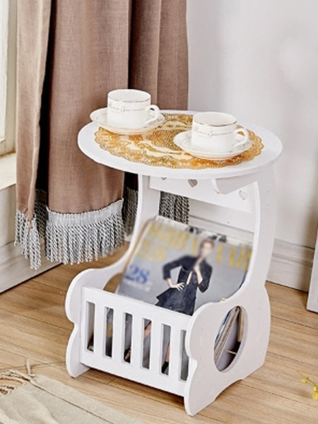 Simple Detachable Round Coffee Table With Storage Function