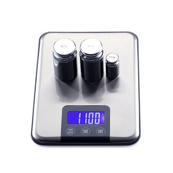 Maximum Capacity 15KG/15000g 1g Slim Stainless Steel Scale LCD Digital Kitchen Food Diet Hot Worldwide Postal Scale Weight Balance Scales