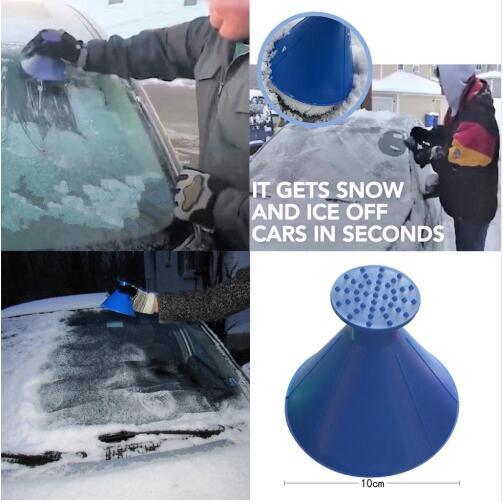 Auto Car Window Windshield Ice Scraper Shaped Funnel Snow Remover Deicer Cone Deicing Tool