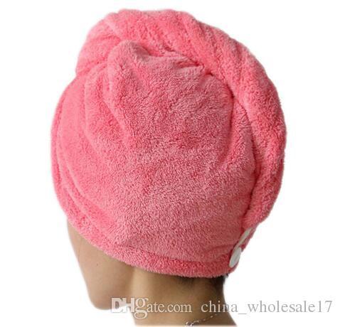 Women Bathroom Super Absorbent Quick-drying Microfiber Bath Towel Hair Dry Cap Salon Towel 25x65cm U0755