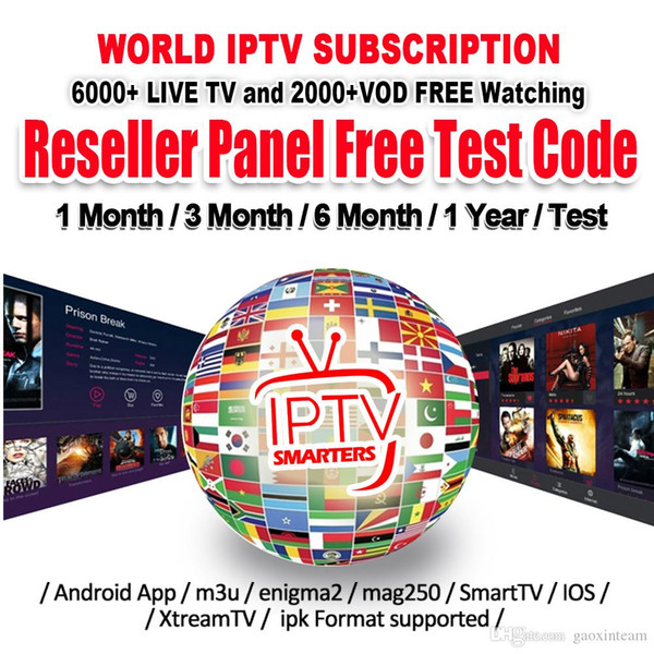 1 Year IPTV account 5000+ channels Live TV and movies Free Watching Word IPTV Subscription Support 36 Hours Free Test IPTV Smarters