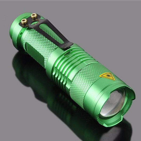 50PCS 5 Colors Mini Flashlight 350 Lumens Q5 LED Torch 14500 Adjustable Zoom Focus Torch Lamp Penlight DHL