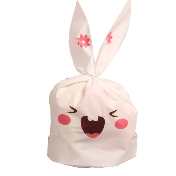 Gift Bag Rabbit Ear Bag Baking Biscuits Dim Sum Candy Flower Tea Gift Bag 48 Pack Wholesale