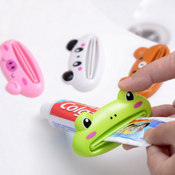 Cute Toothpaste Squeezer 4 Designs Cartoon Animals Pig Bear Panda Design Dentifrice Dispenser Portable Cosmetics Extruder 10 Pieces ePacket