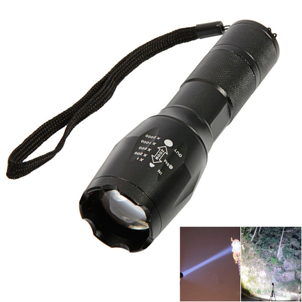 Hot Sale Black Alone Fire Cree XML Q5/T6/L2 Torches 5000Lm AHigh Power LED Zoomable Tactical LED Flashlights Lantern Light FLA1