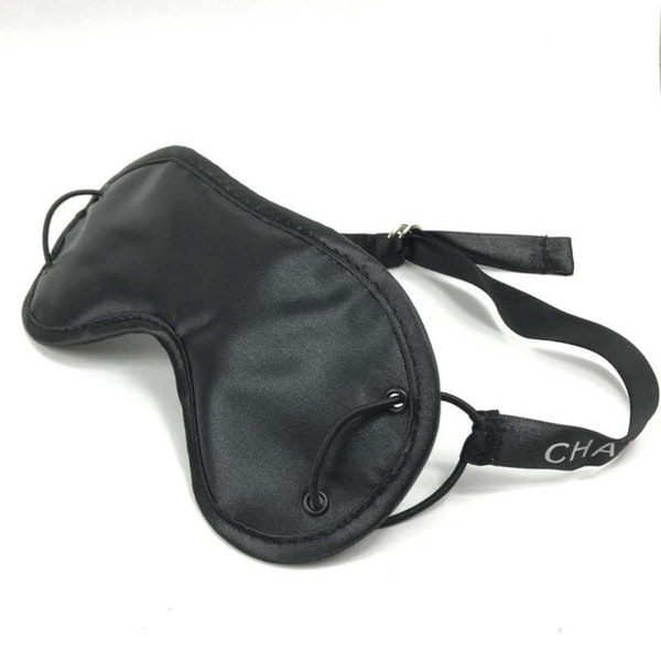 2018 New Style Eye Mask with C word Black Eyemask with Retailing Packing Bag Logo On