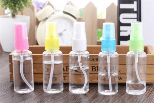 2018 New Fashion 30ml Travel Portable Small Plastic Spray Bottle Cosmetic Sub-bottle Transparent PET Water Spray Bottle Hot Sale