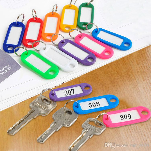 free shipping whilColored plastic key card number plate key chain hotel brand category of digital licensing / listing / candy color key card