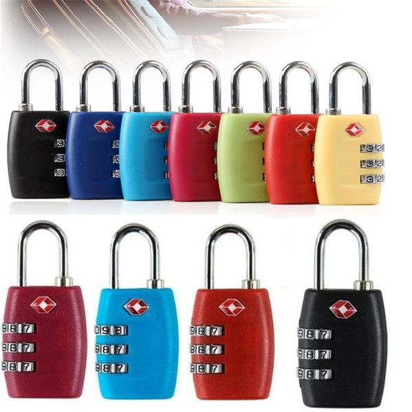 New TSA 3 Digit Code Combination Lock Resettable Customs locks Travel locks Luggage Padlock Suitcase High Security Home product I400