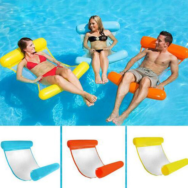 Summer Swimming Pool Inflatable Floating Water Hammock Lounge Bed Chair Summer Inflatable Pool Float Floating Bed