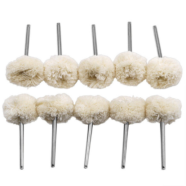 24mm Set of 10 Polishing Buffing Wool Cotton Wheel -Dremel Rotary Tool Accessory