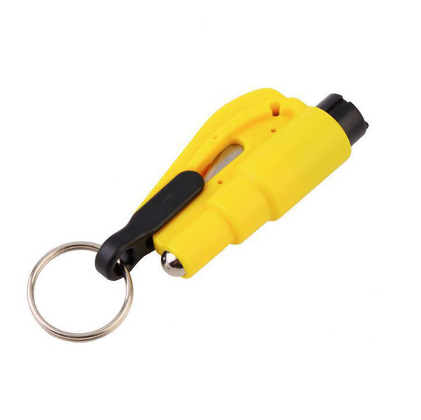 Mini 3 in 1 Seatbelt Cutter Emergency Hammer Glass Breaker Key Chain Smart AUTO rescue tool Safety Escape Lift Save SOS Whistle V37