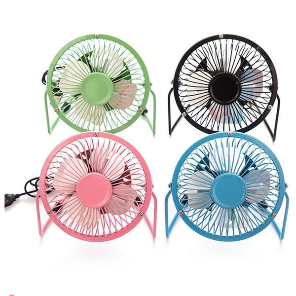 Portable Small Desk USB 4 Blades Cooler Cooling Fan USB Mini Fans Operation Super Mute Silent PC Laptop Notebook 058